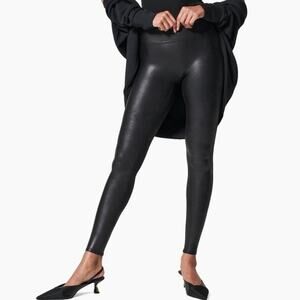 SPANX Faux Leather Leggings Black - Size S